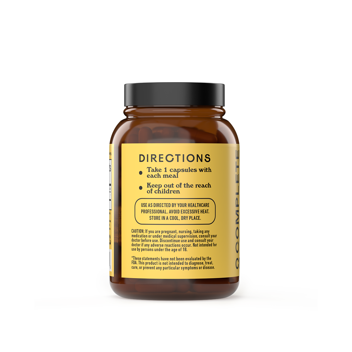 Digestive Enzymes Capsules directions of use panel