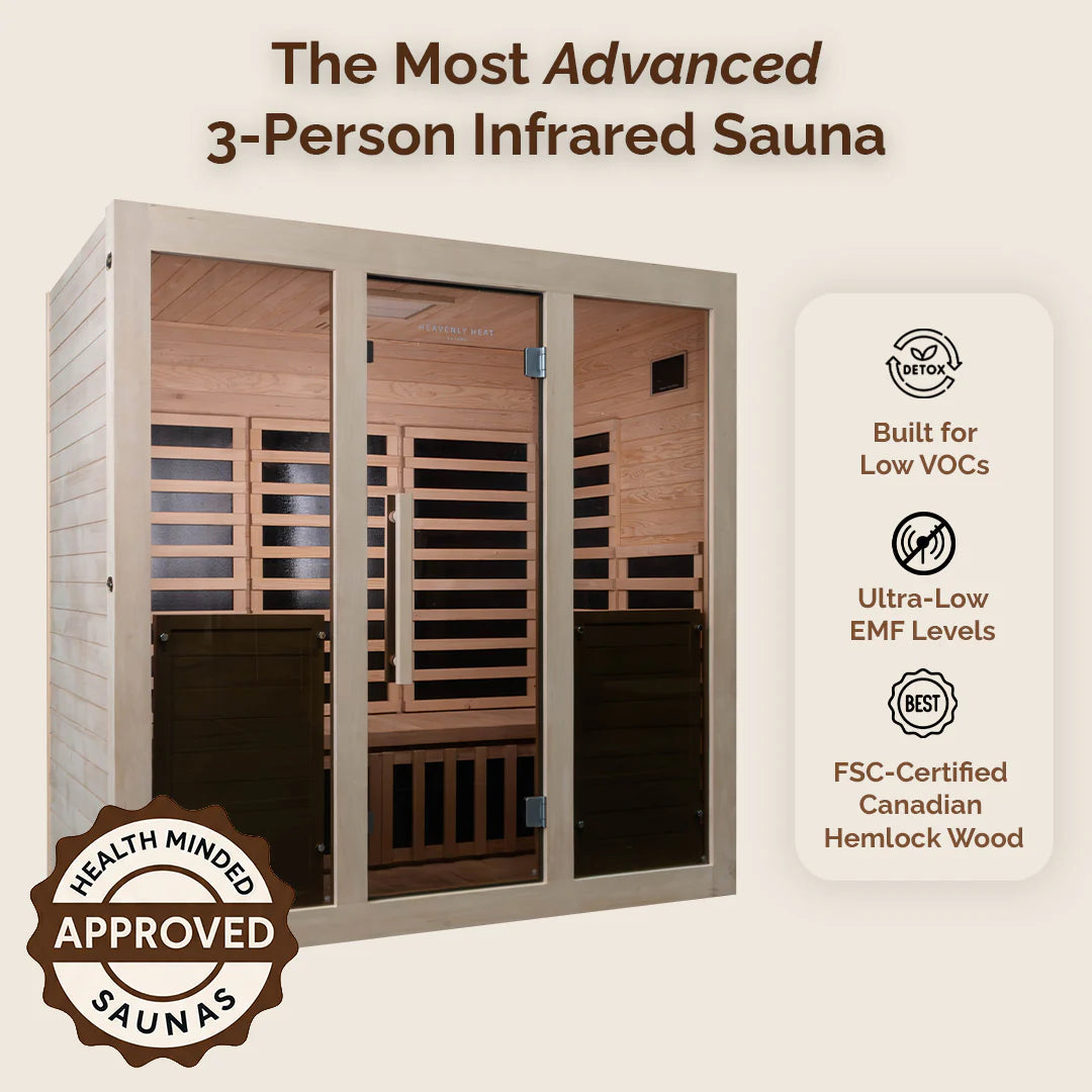 Infrared 3 Person Sauna interior lifestyle view 02