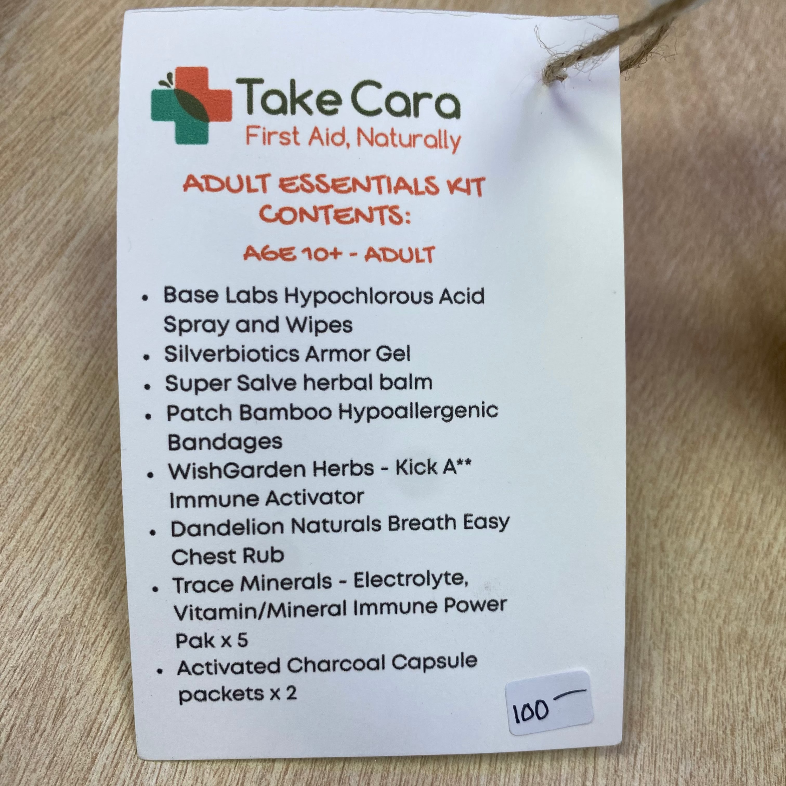Take Cara - Homeopathic First Aid - Adult Essentials Kit