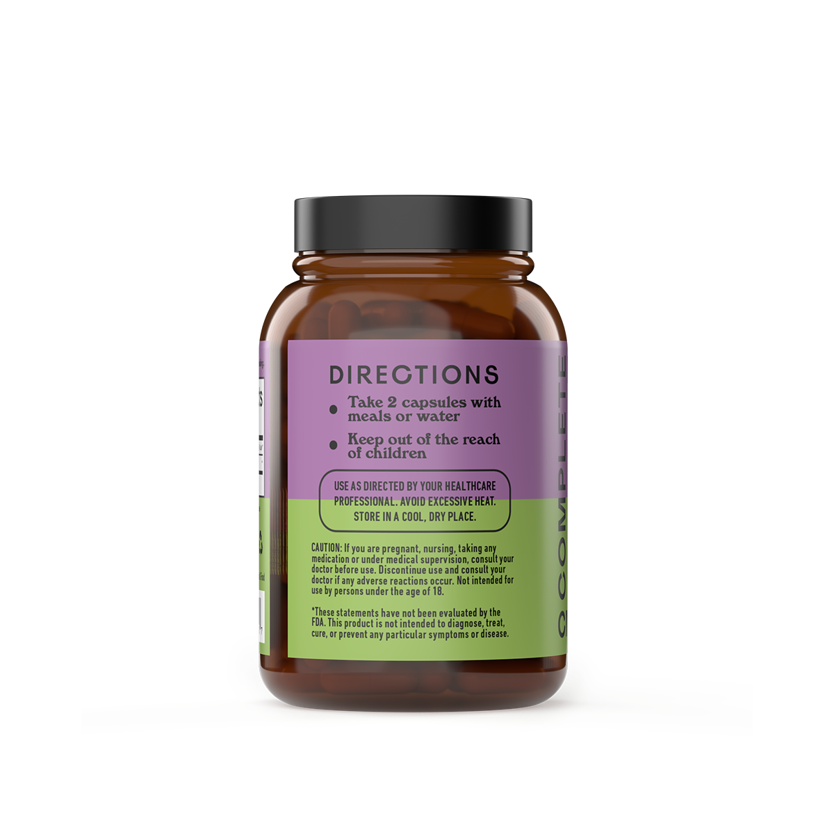 Organic Milk Thistle Capsules directions of use panel