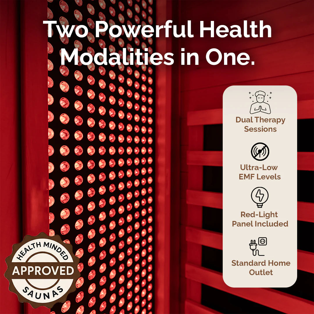 2 Person Near Far Infrared Red Light Sauna interior lifestyle view 02