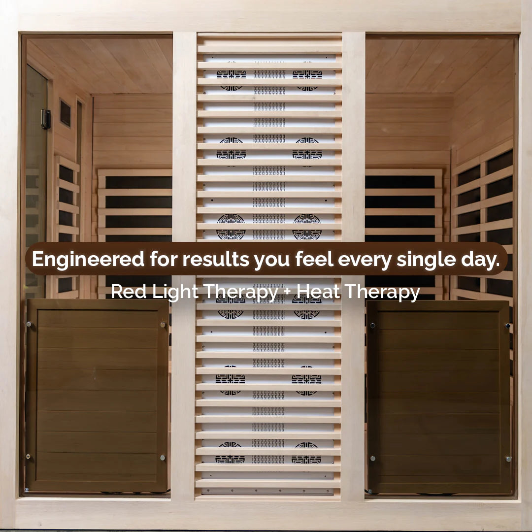 4 Person Infrared Red Light Sauna interior lifestyle view 03