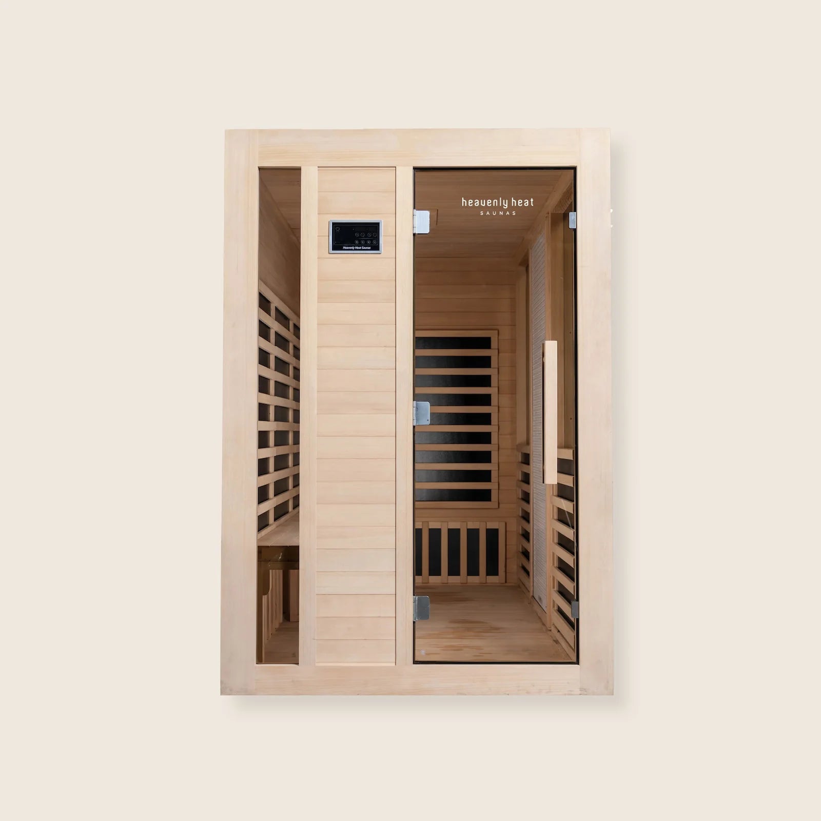 4 Person Infrared Red Light Sauna front photo with new logo