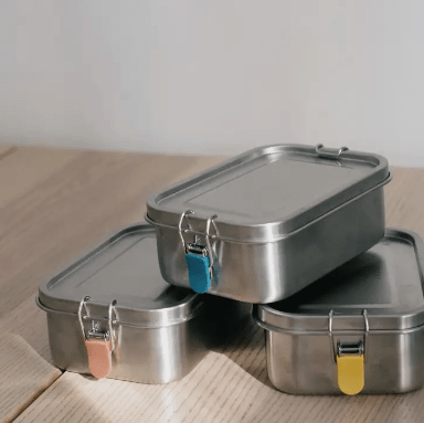 Stainless Steel Lunch Box with Heat Safe Insert - Free Living Co