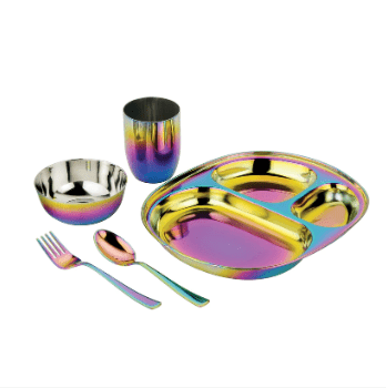 Mindful Mealtime Stainless Steel 5 pc Set - Free Living Co