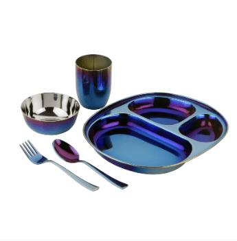 Mindful Mealtime Stainless Steel 5 pc Set - Free Living Co