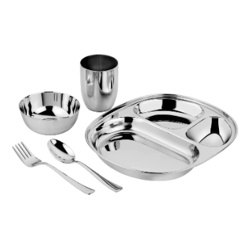 Mindful Mealtime Stainless Steel 5 pc Set - Free Living Co