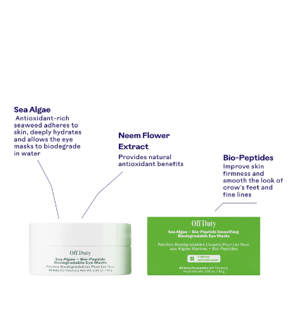 Off Duty Sea Algae + Bio-Peptide Smoothing Biodegradable Eye Masks