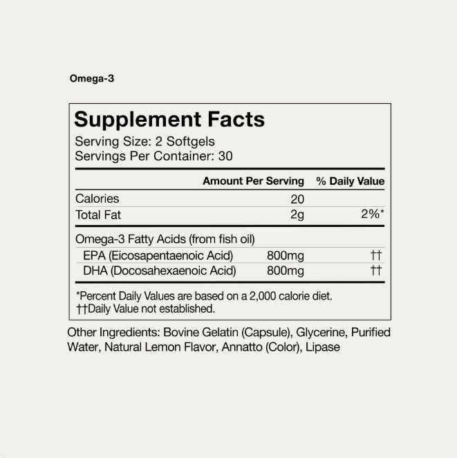 Omega 3  - Cognitive Function, Foundational Health