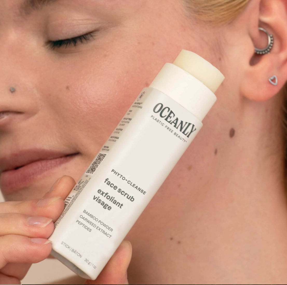 Oceanly Plastic Free Solid Face Scrub with Bamboo Powder