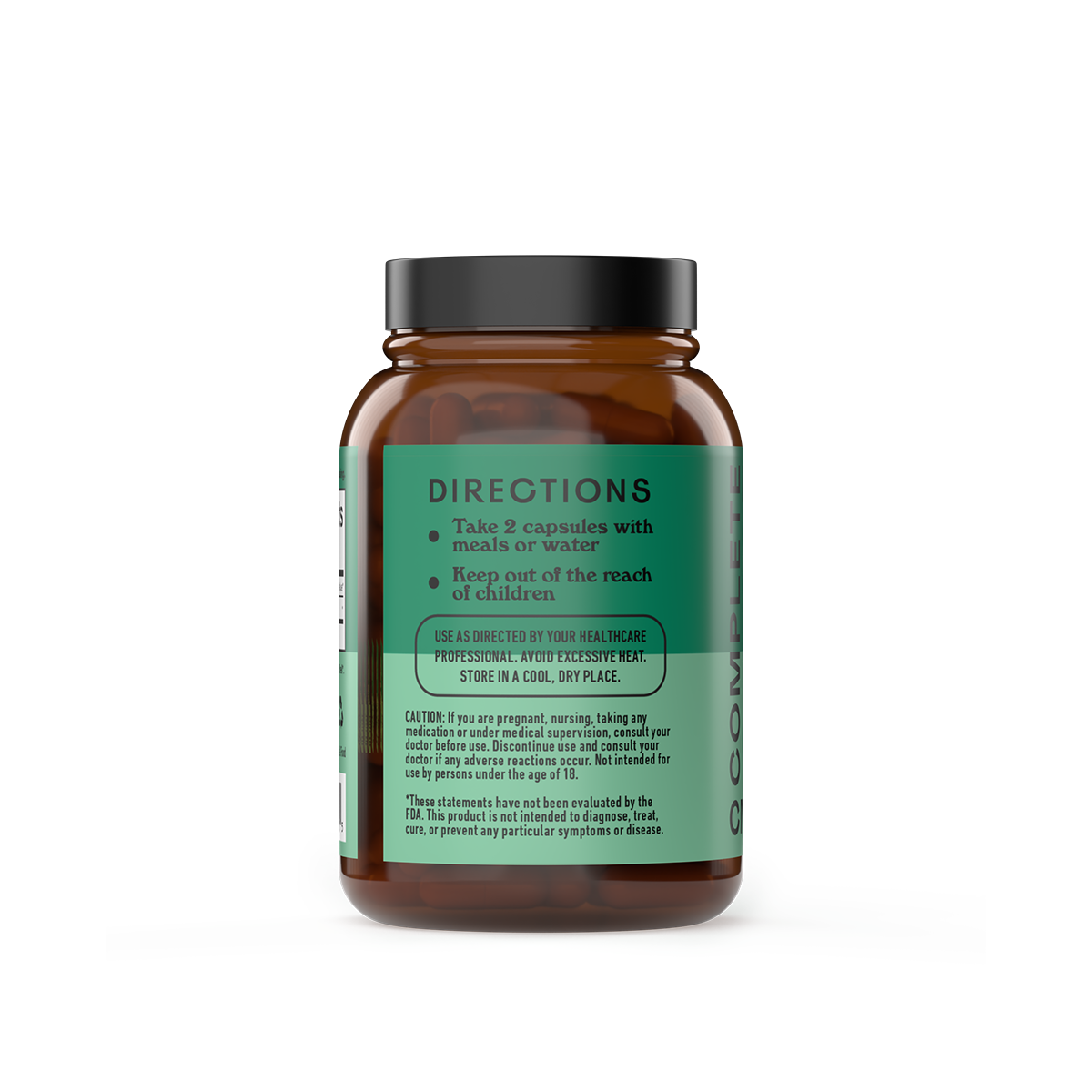 Organic Spirulina Capsules directions of use panel