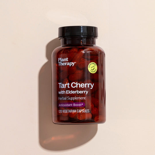 Tart Cherry with Elderberry Herbal Supplement - 120 Capsules