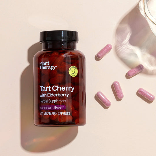 Tart Cherry with Elderberry Herbal Supplement - 120 Capsules