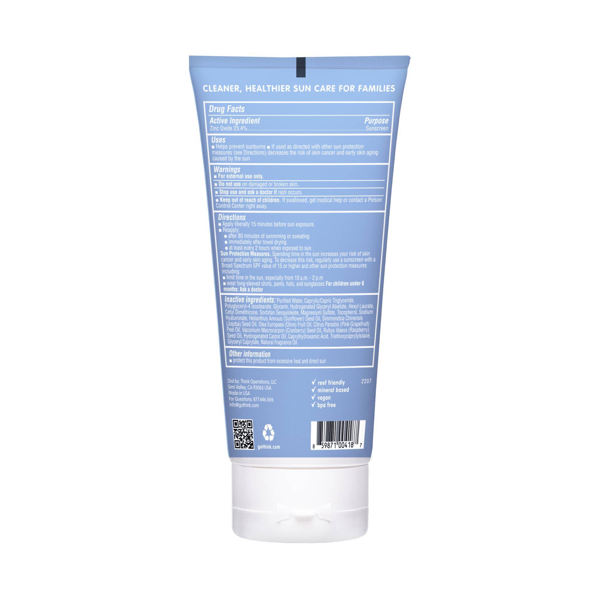 Thinksport Sunscreen Spf 50+ - Free Living Co