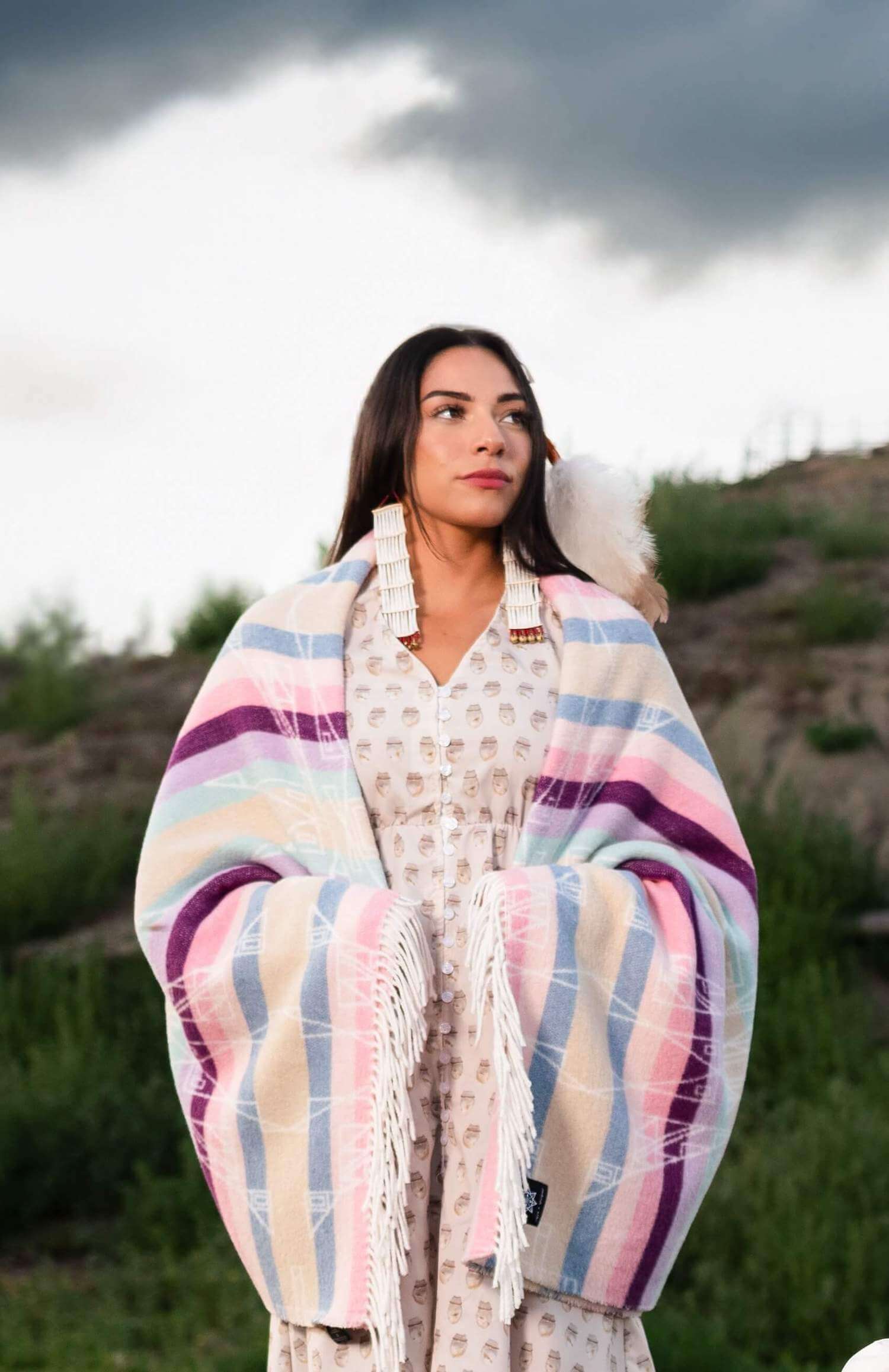 Hunaaneeká (Spring) Throw Blanket