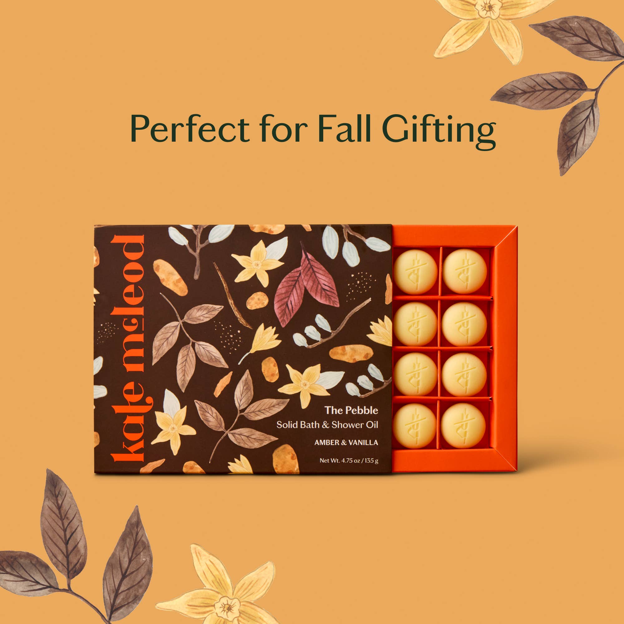 Amber & Vanilla Pebble | Deep Moisturizing Bath & Shower Oil - Free Living Co