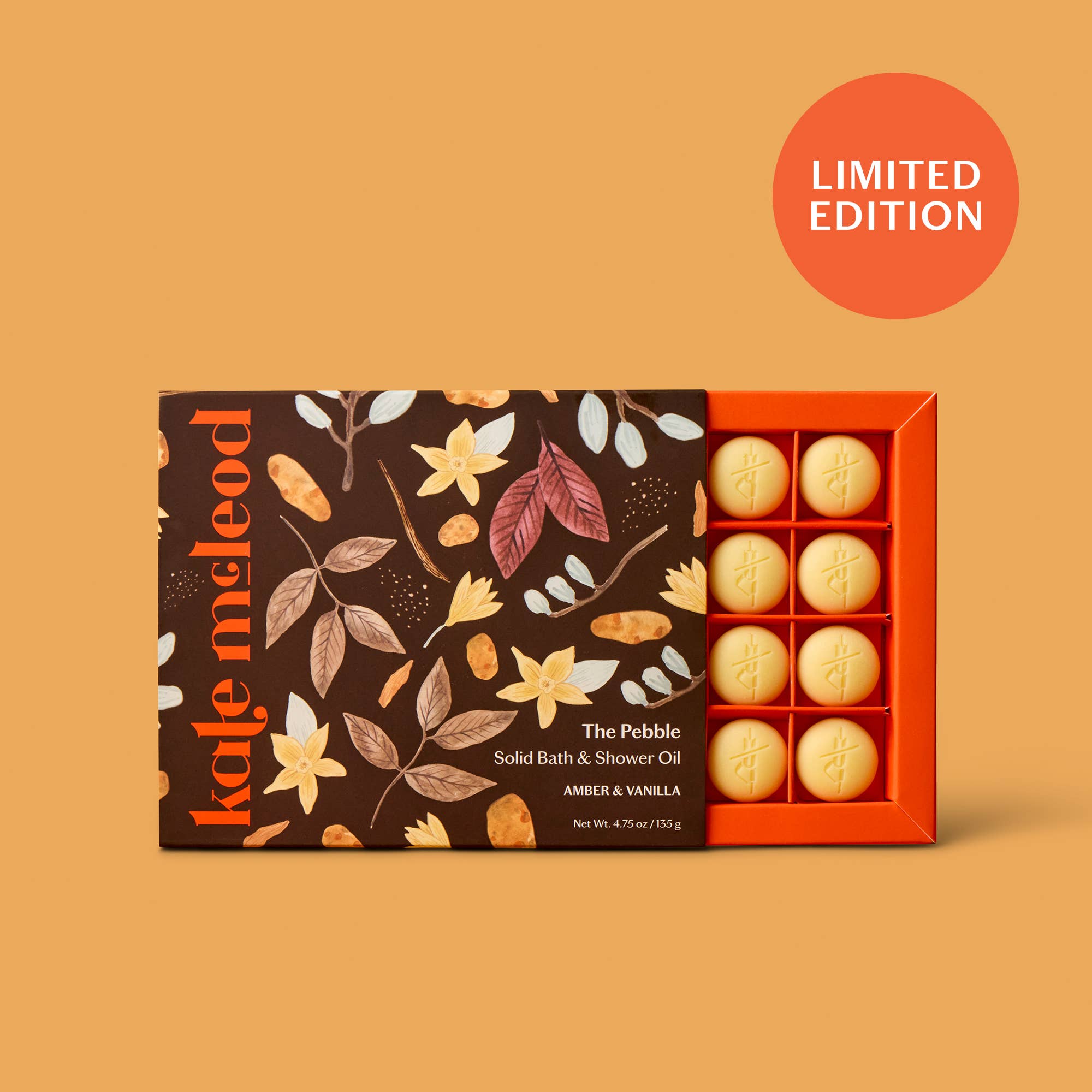 Amber & Vanilla Pebble | Deep Moisturizing Bath & Shower Oil - Free Living Co