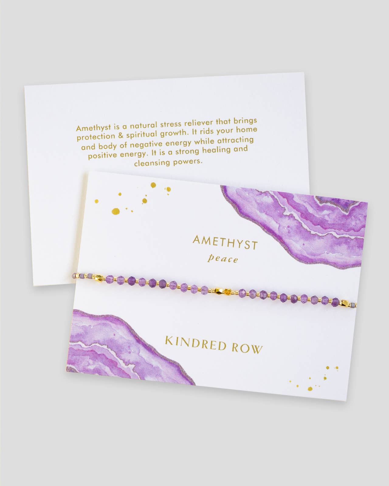 Amethyst Healing Gemstone Stacking Bracelet - Free Living Co