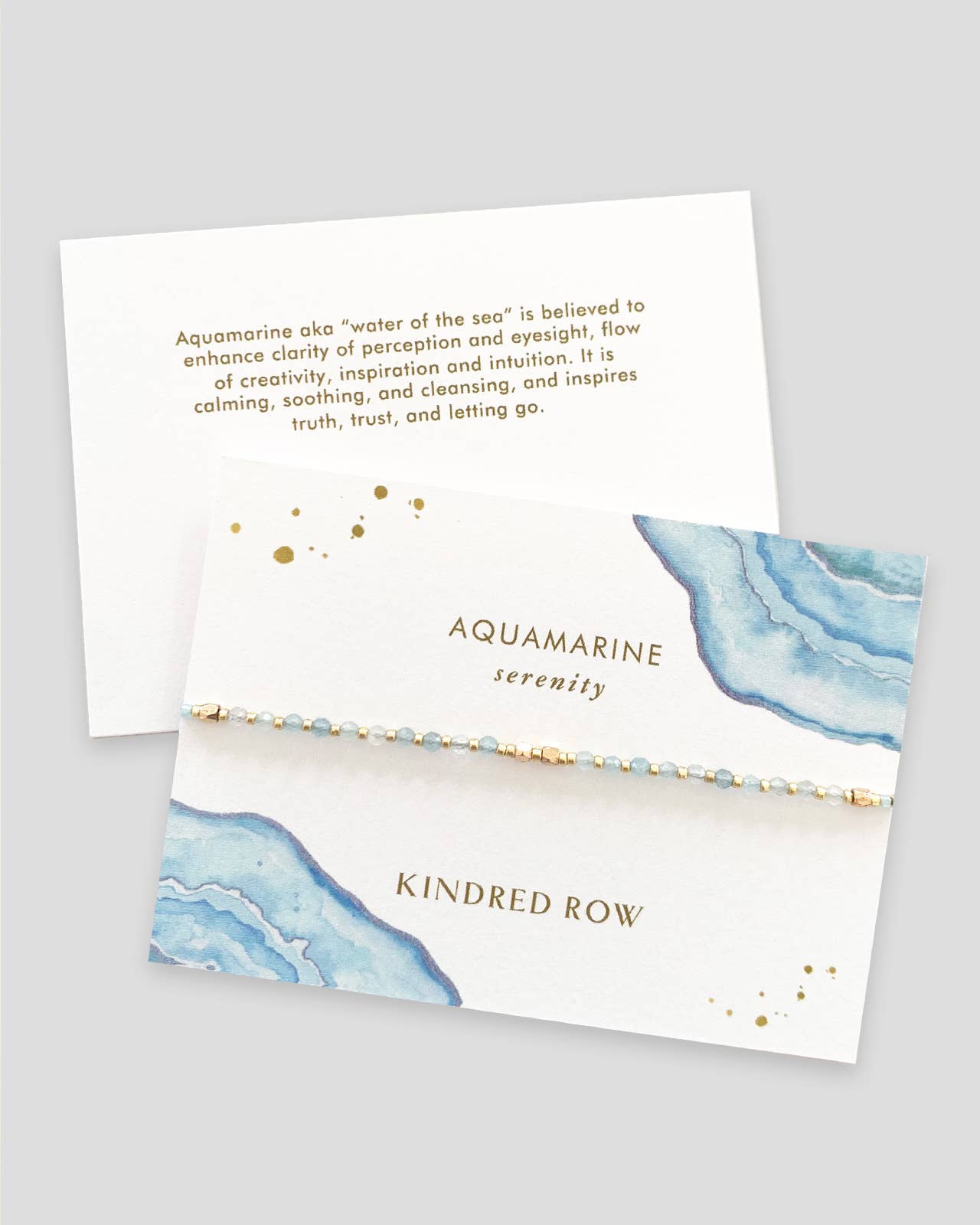 Aquamarine Healing Gemstone Stacking Bracelet - Free Living Co
