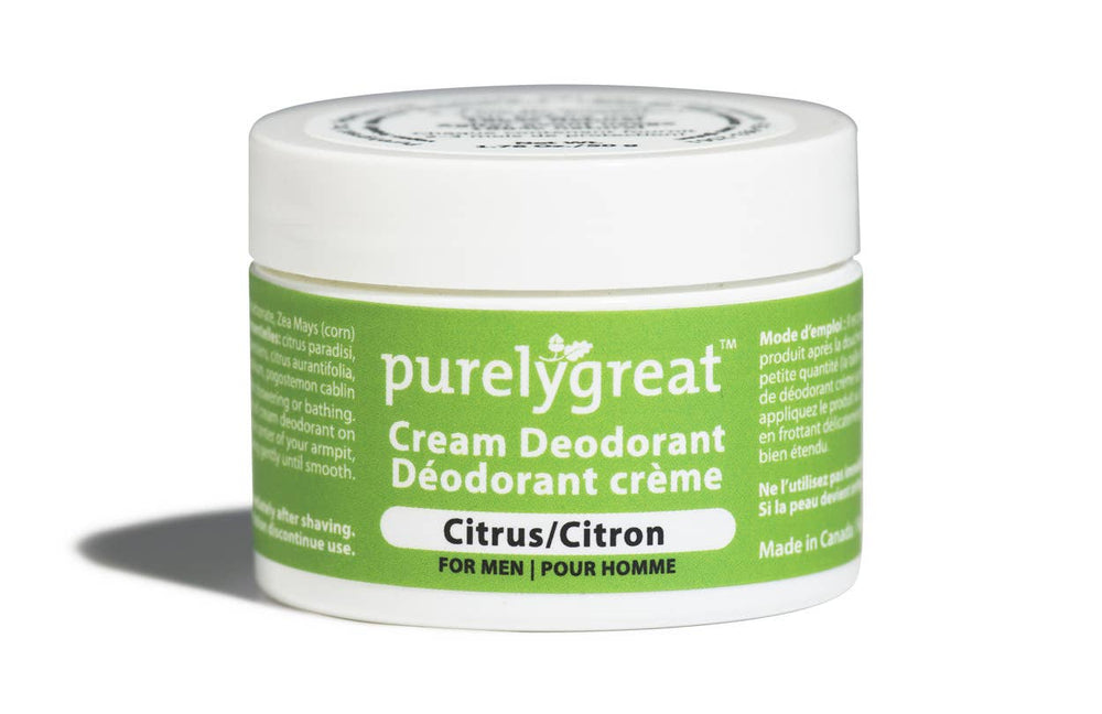 Purelygreat Cream Deodorant Citrus for Men - Free Living Co