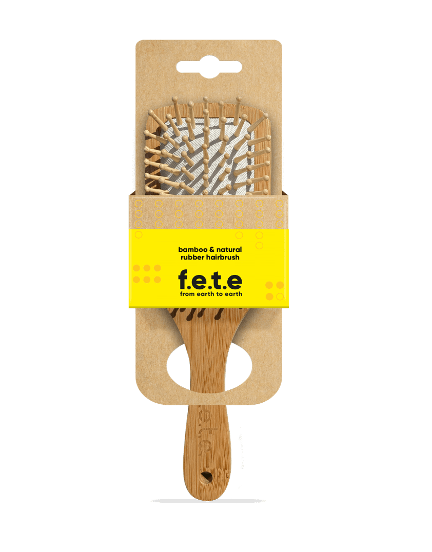 Bamboo & Natural Rubber Hairbrush - Free Living Co