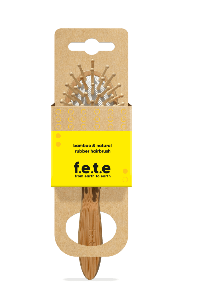 Bamboo & Natural Rubber Hairbrush - Free Living Co