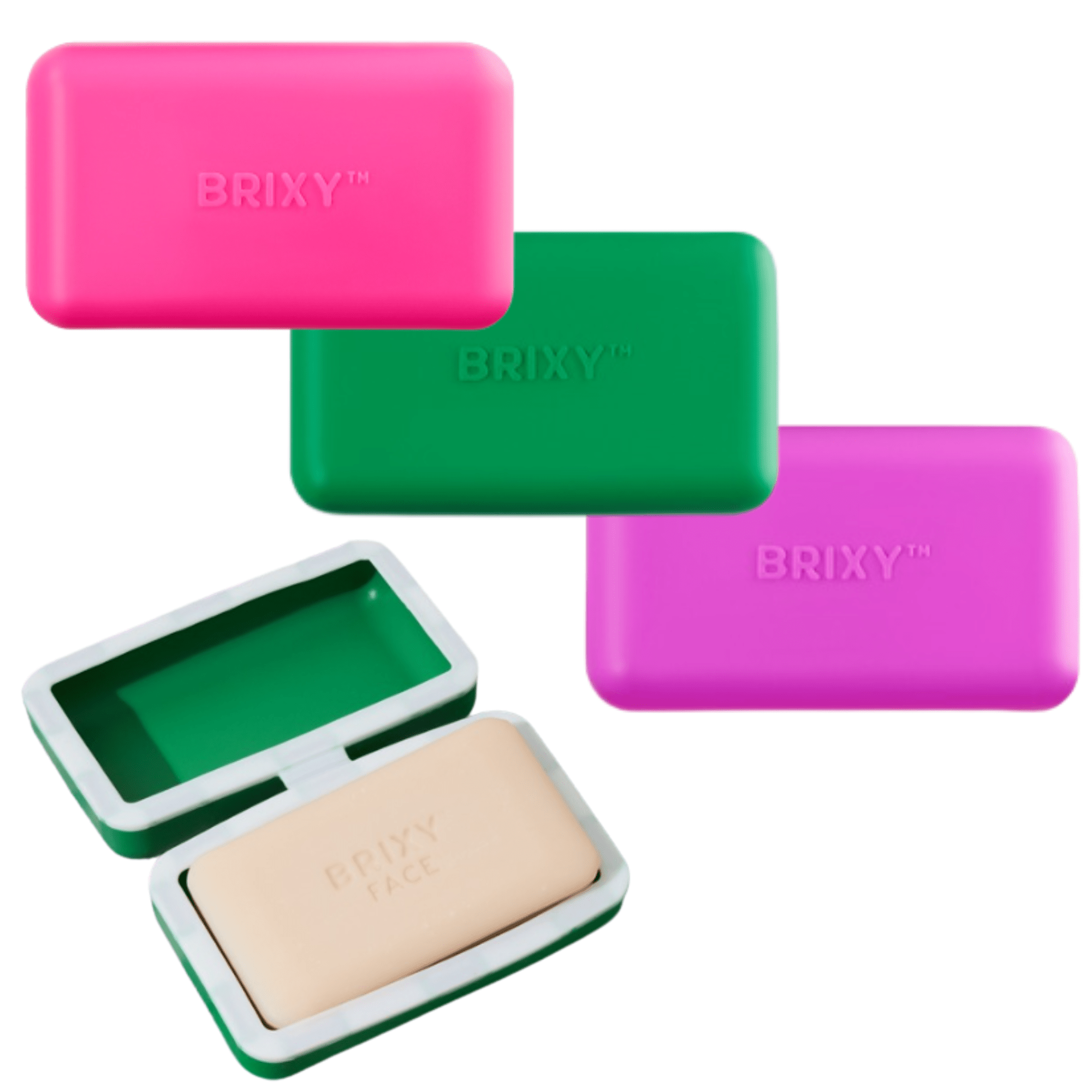 Beauty Bar Travel Case Set | 3 Containers + Cotton Mesh Bag - Free Living Co