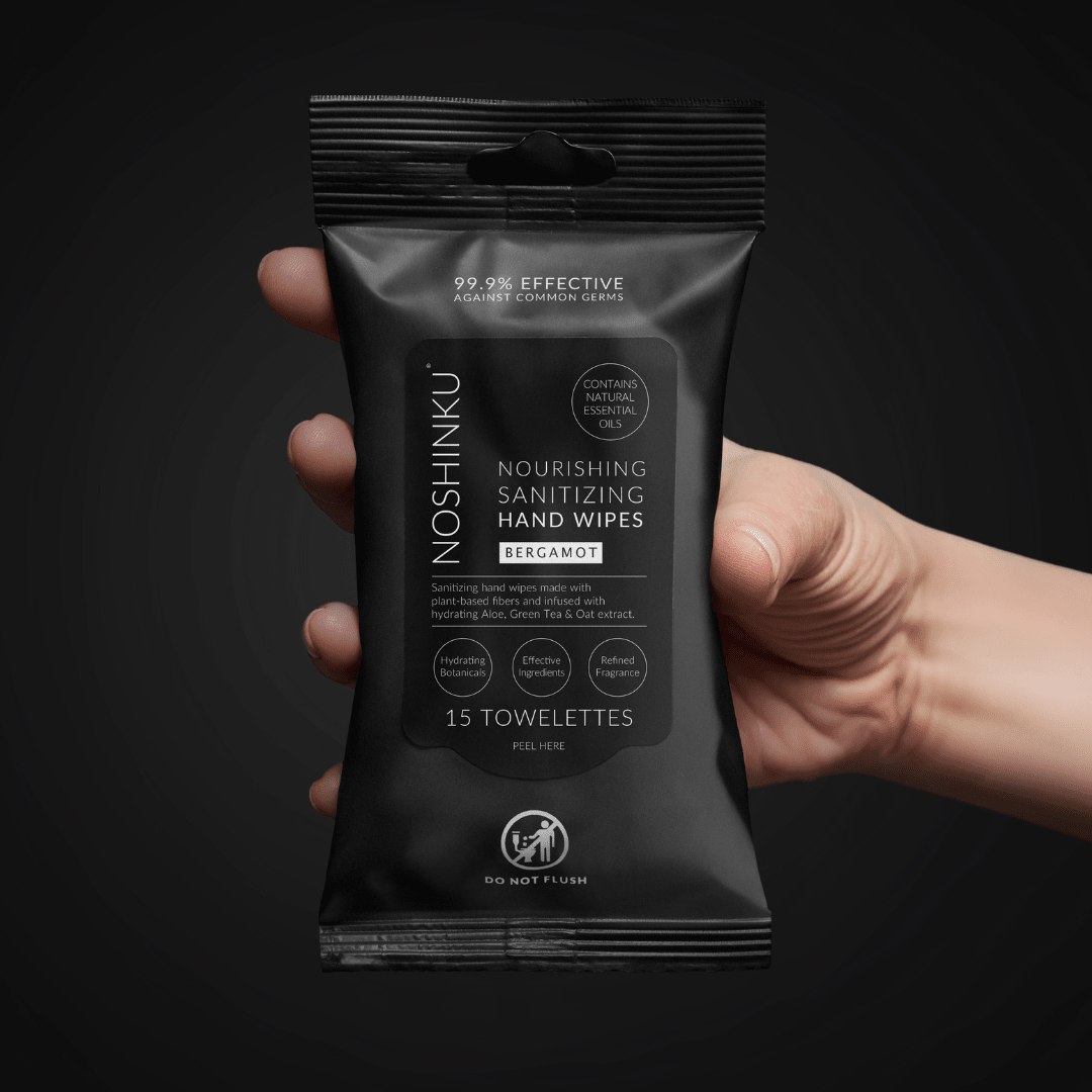 Bergamot Nourishing Hand Sanitizing Travel Wipes - Free Living Co