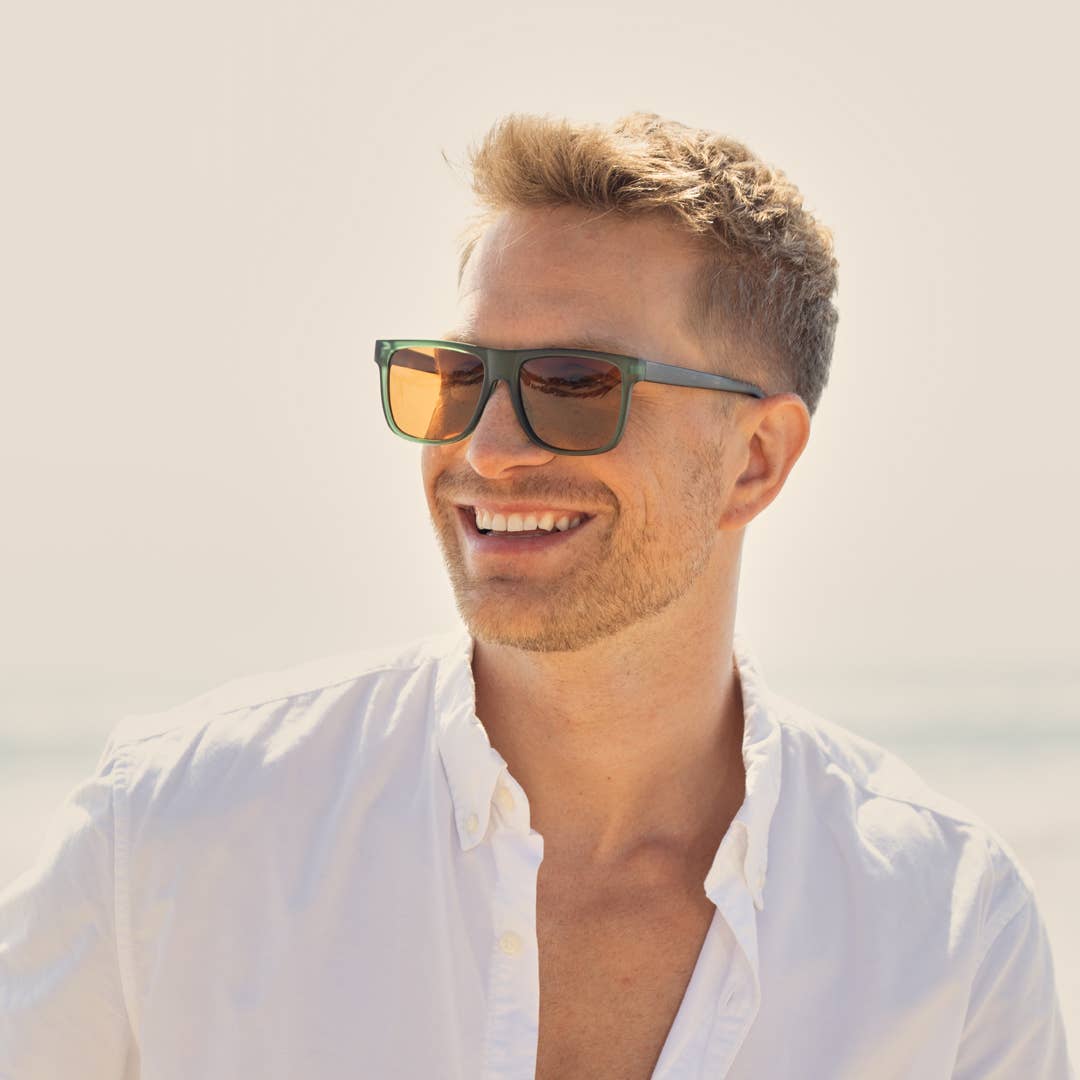 Blue Planet | Diego - Matte Olive Green / Walnut Tortoise Temple - Free Living Co