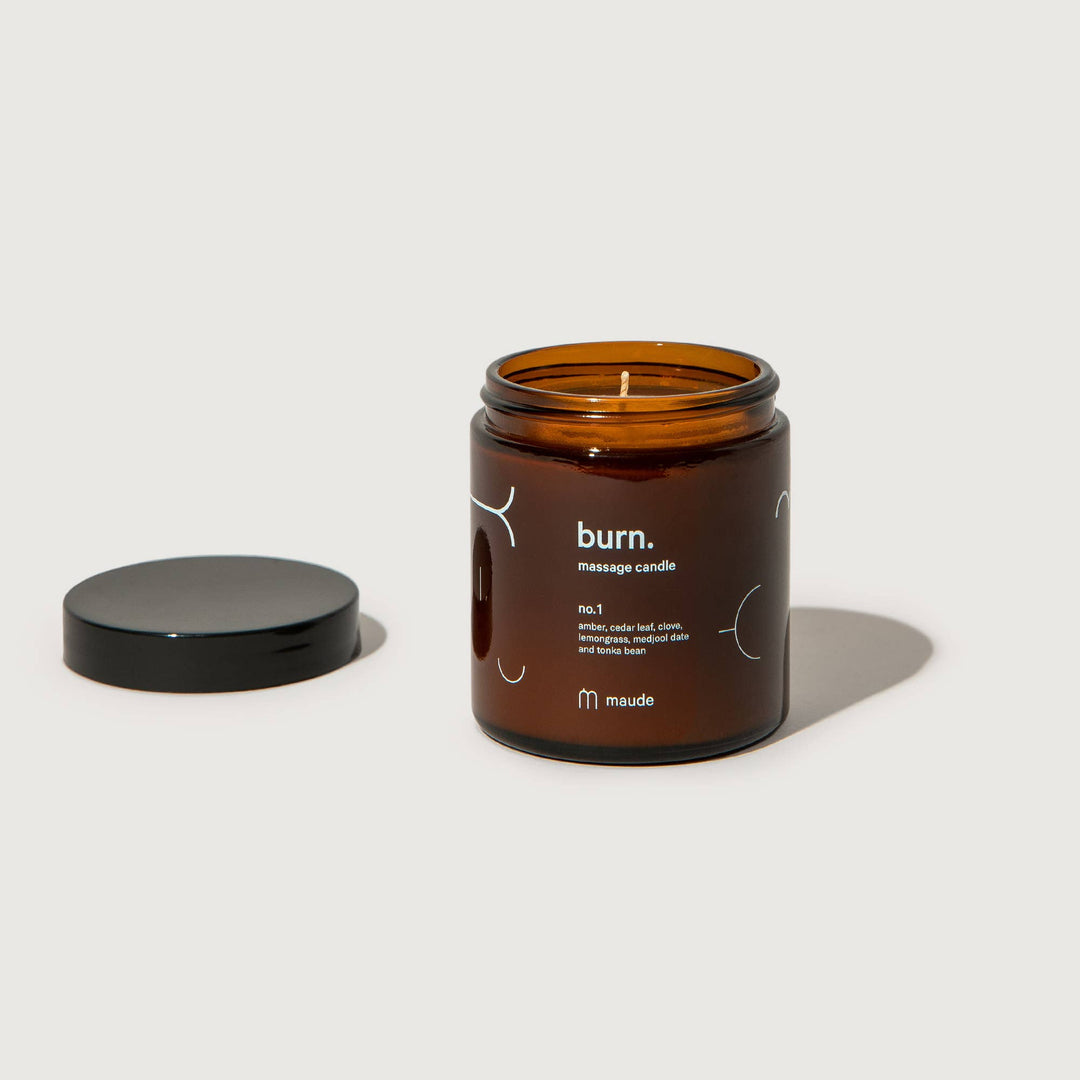 4 oz Burn no. 1 - skin-softening massage candle