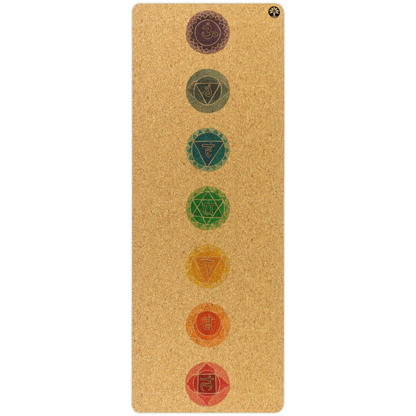 Chakras Original Cork Yoga Mat - Free Living Co
