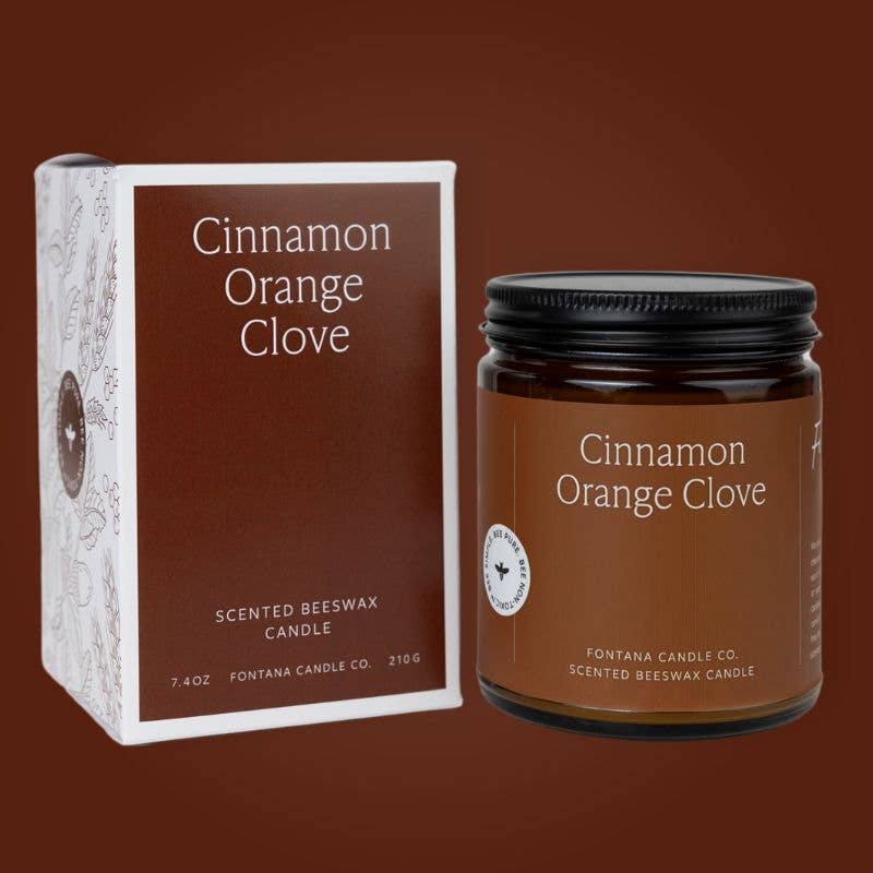 Cinnamon Orange Clove Beeswax & Essential Oil Jar Candle - Free Living Co