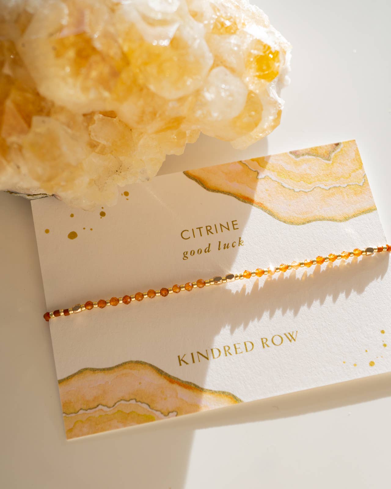 Citrine Healing Gemstone Stacking Bracelet - Free Living Co