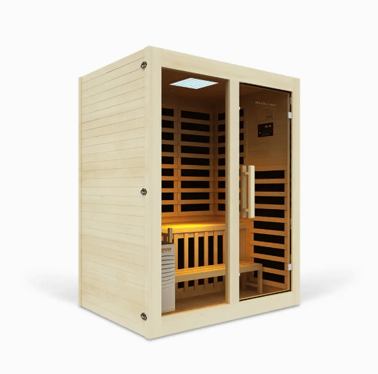 Combination 2 Person Traditional Stone Heater + Low EMF/ELF Infrared Sauna - Free Living Co