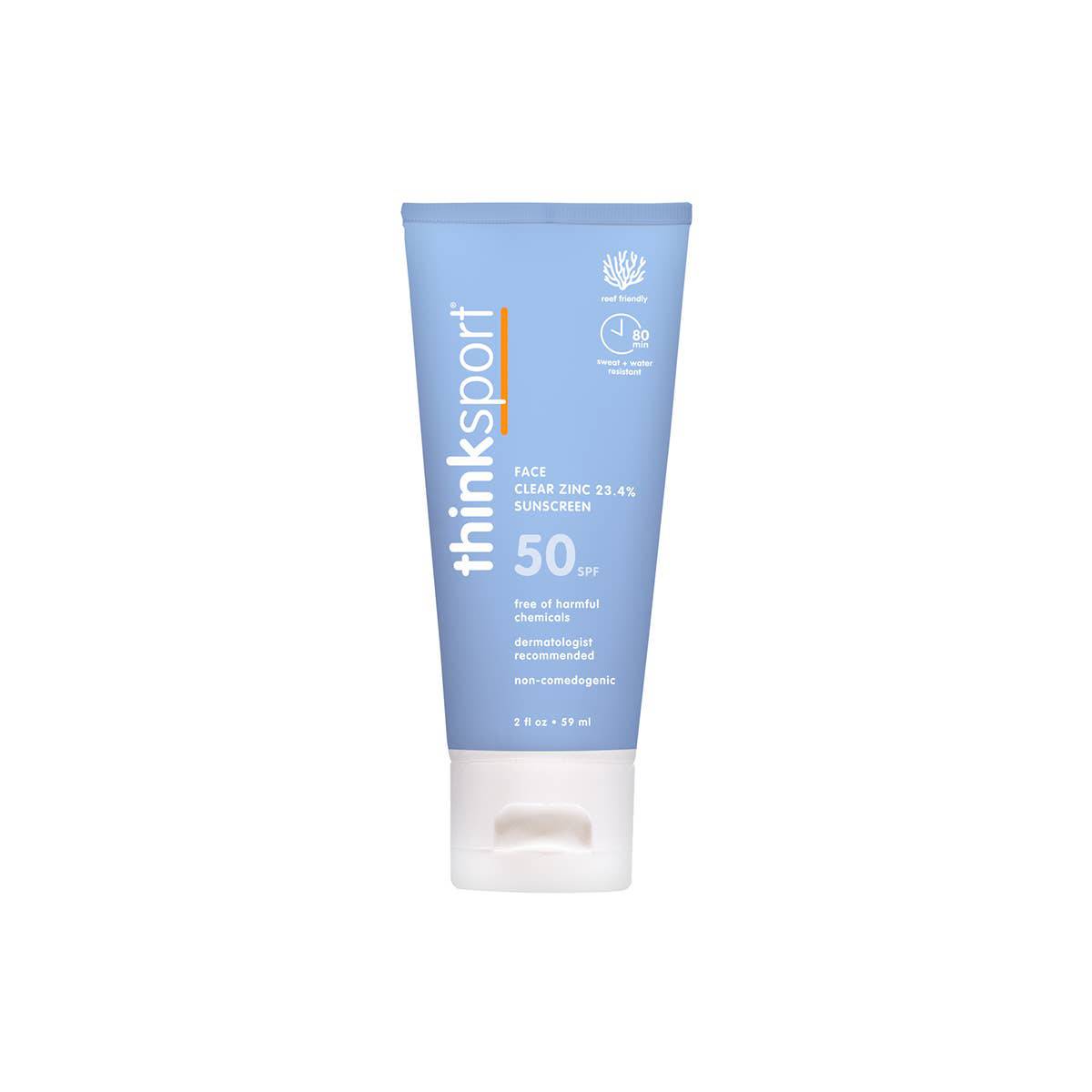 Thinksport Clear Zinc Daily Face Sunscreen SPF 50 - Free Living Co