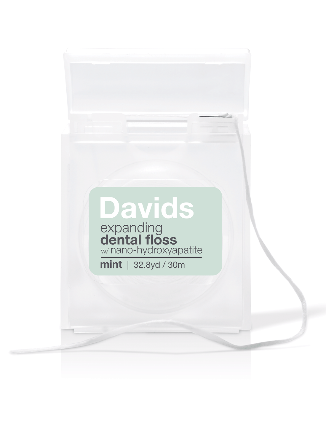Davids expanding dental floss / refillable dispenser / mint - Free Living Co
