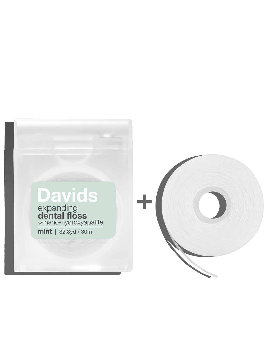 Davids expanding dental floss/refillable dispenser + refill - Free Living Co