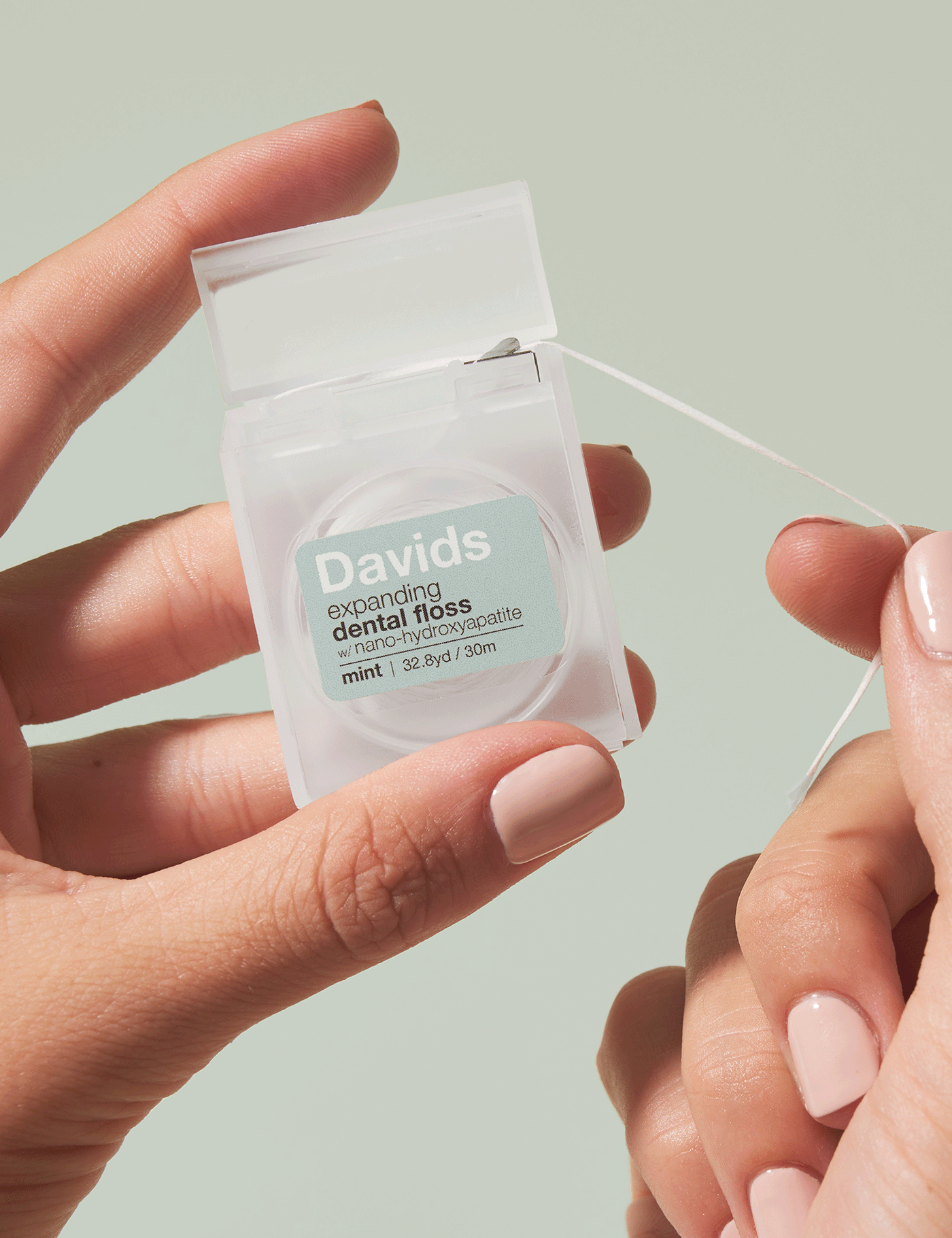Davids expanding dental floss/refillable dispenser + refill - Free Living Co