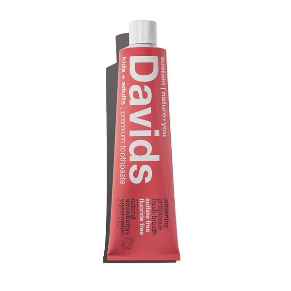 Davids kids+adults premium toothpaste/strawberry watermelon - Free Living Co