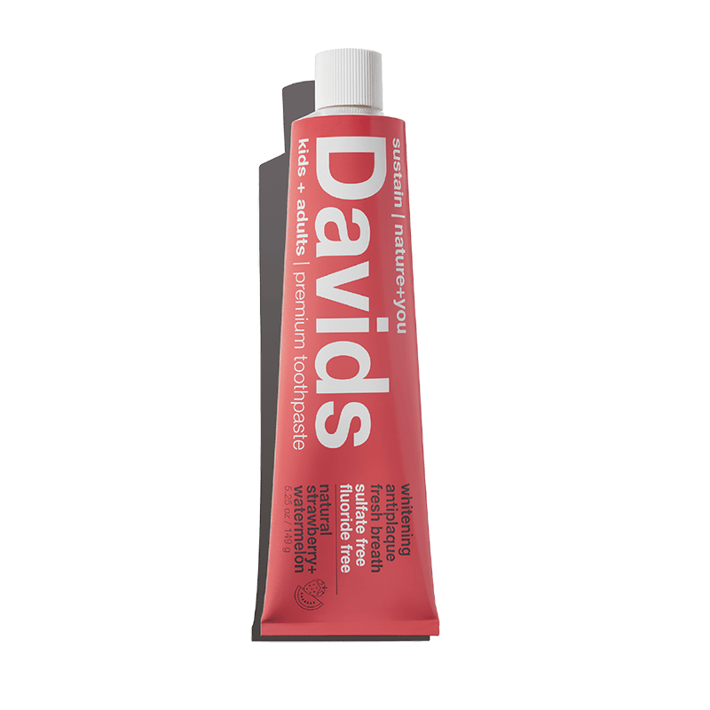 Davids kids+adults premium toothpaste/strawberry watermelon - Free Living Co
