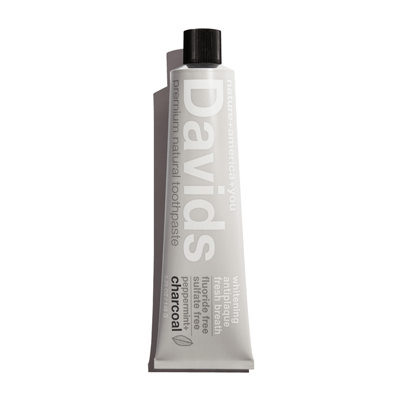 Davids premium toothpaste / charcoal+peppermint - Free Living Co