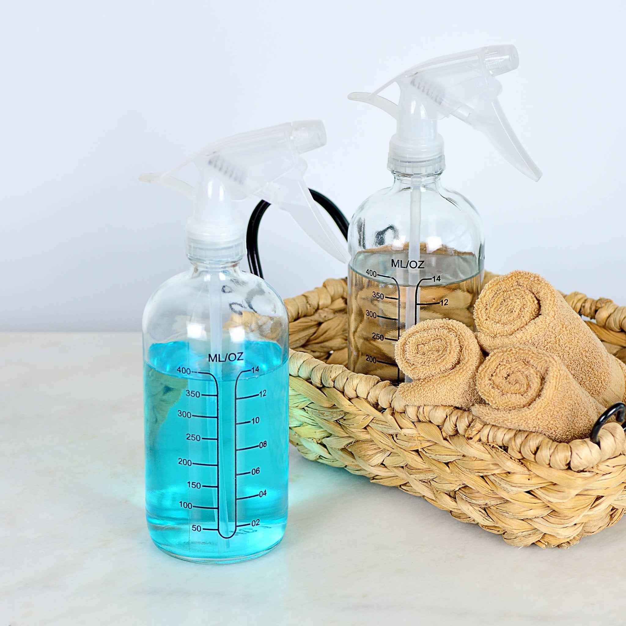 Empty Glass Spray Bottles - Clear - Free Living Co