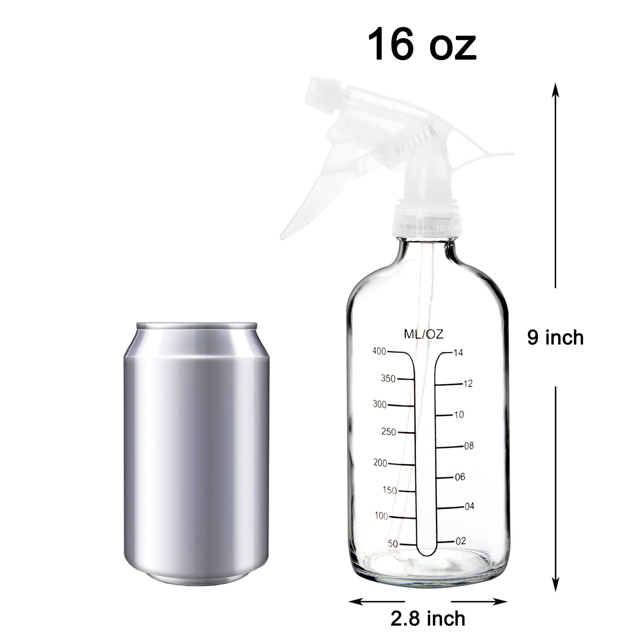 Empty Glass Spray Bottles - Clear - Free Living Co