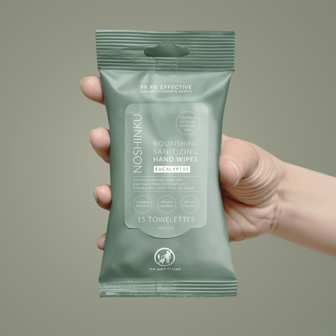 Eucalyptus Nourishing Hand Sanitizing Travel Wipes - Free Living Co