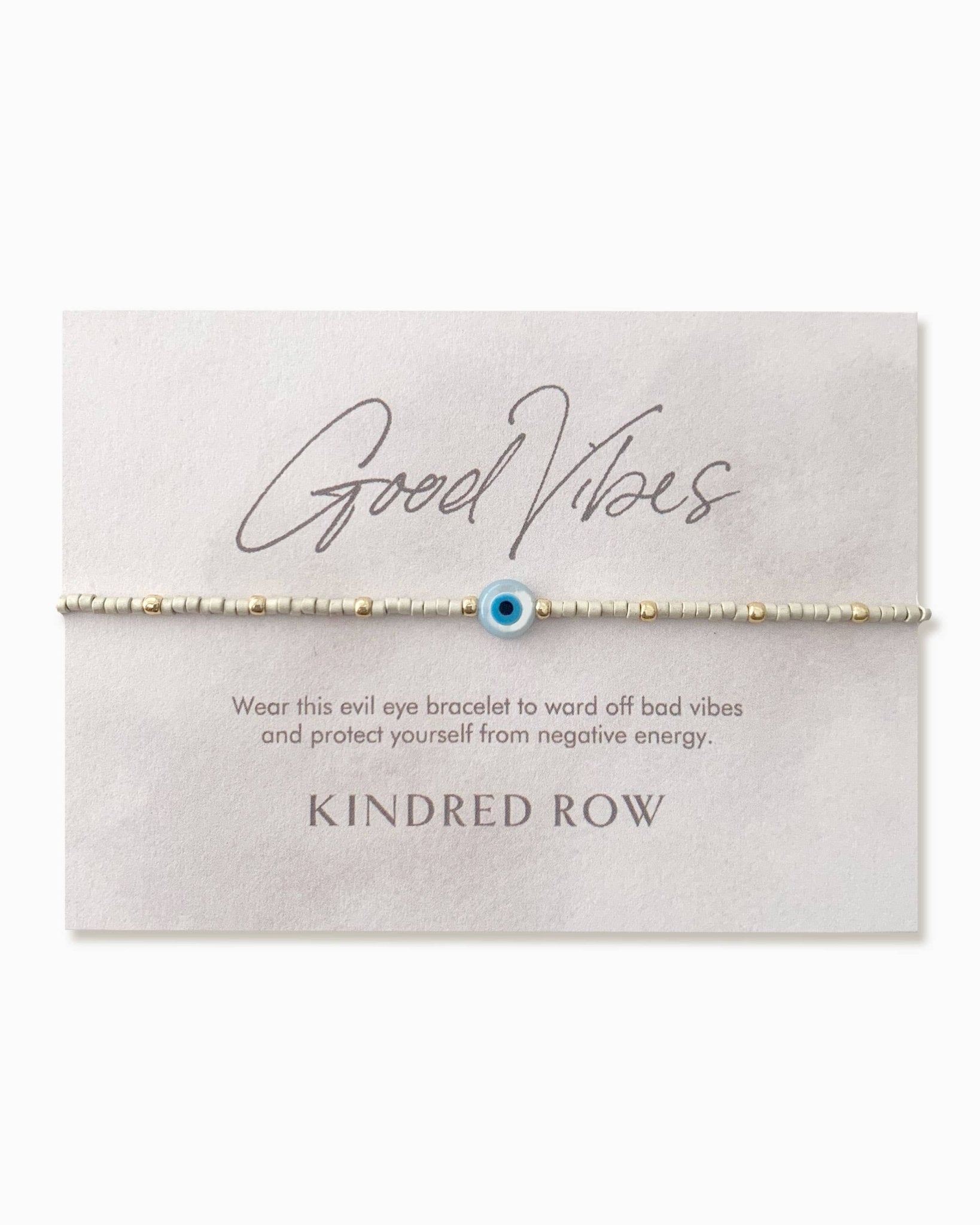 Evil Eye Beaded Bracelet, Cloud - Free Living Co