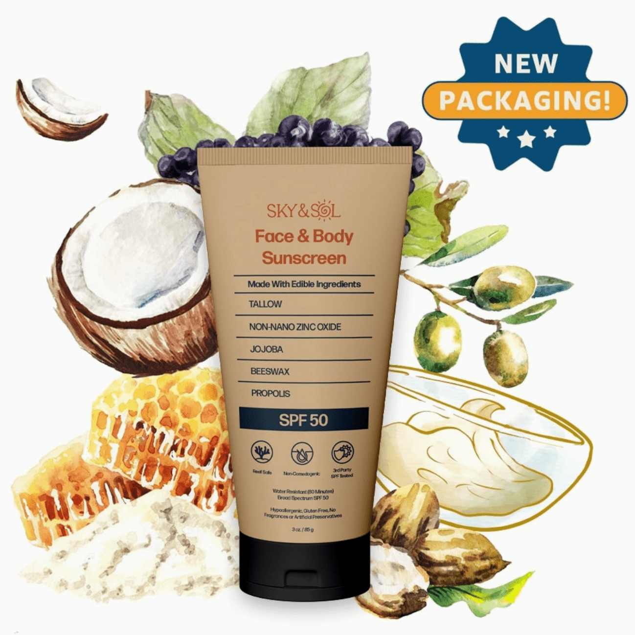 Face and Body Sunscreen SPF 30 or 50 - Free Living Co