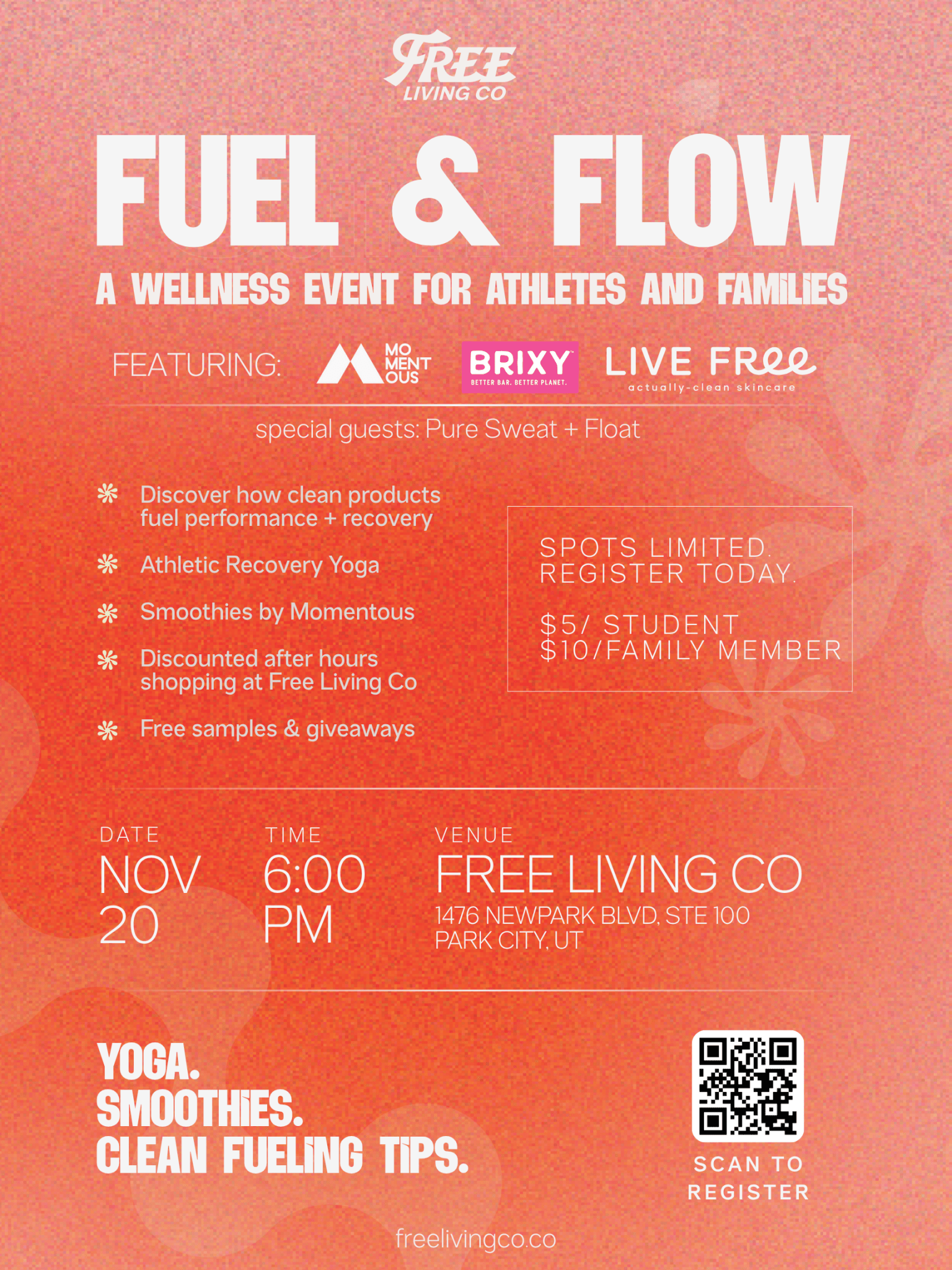 Fuel + Flow for student athletes and their families - Free Living Co