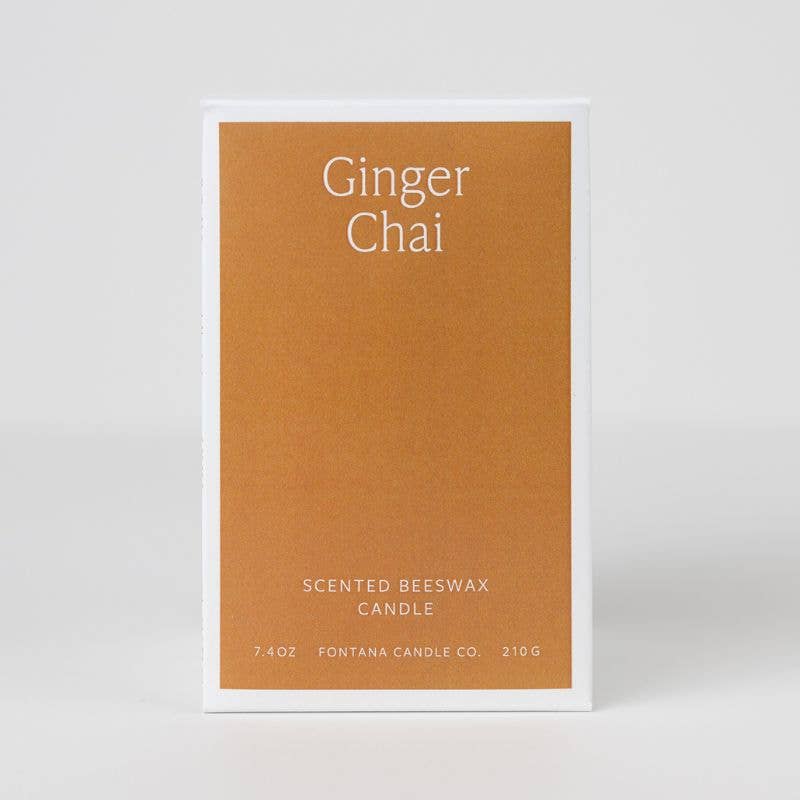Ginger Chai Essential Oil Beeswax Jar Candle: Non - Toxic - Free Living Co