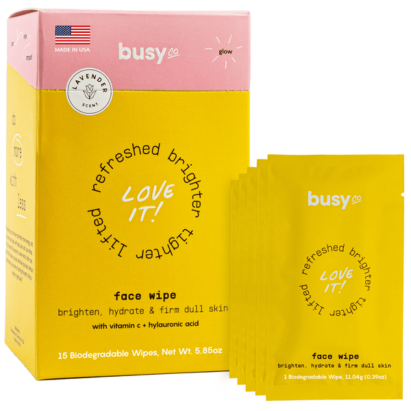 Glow Face Wipes with Hyaluronic Acid & Vitamin C - Free Living Co