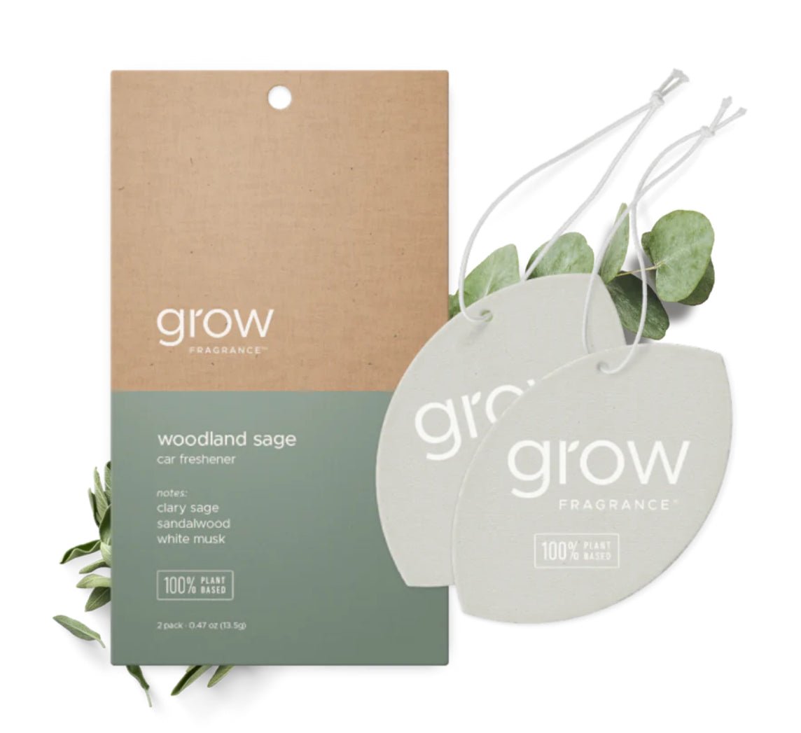 Grow Fragrance Car Freshener - Woodland Sage - Free Living Co
